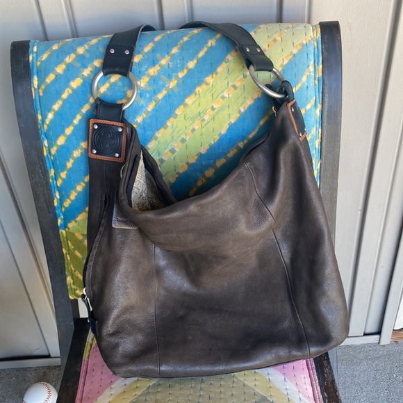 Ellington Bags Genuine Italian Leather Ellington Taupe Hobo Style